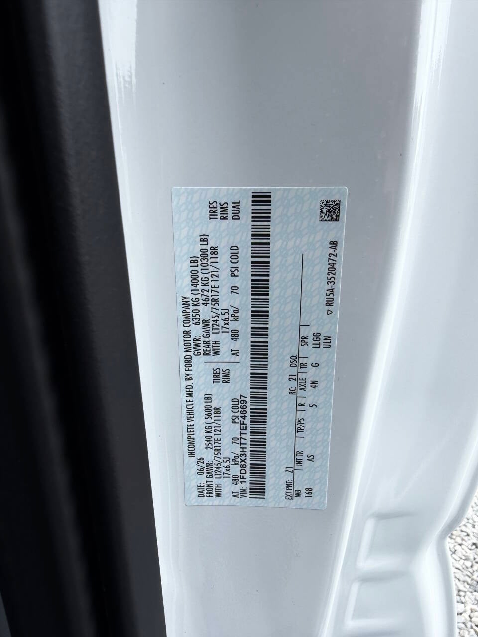2026 Ford F-350 Super Duty XL 4x4 4dr SuperCab 168 in. WB DRW Chassis